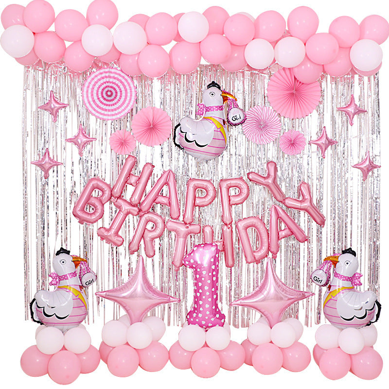 Themed Birthday Party Decorative Letters Balloons Set