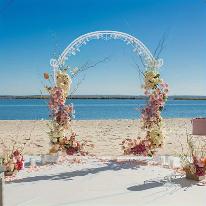 Modern White Wedding Arch