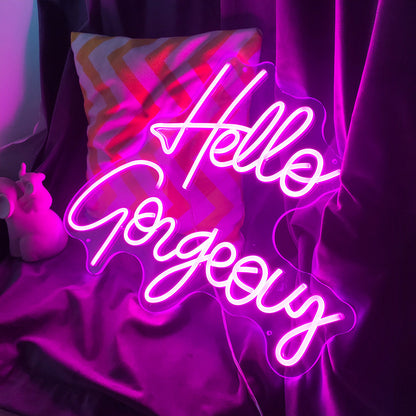 Hello Gorgeous Glowing Letter Led Neon