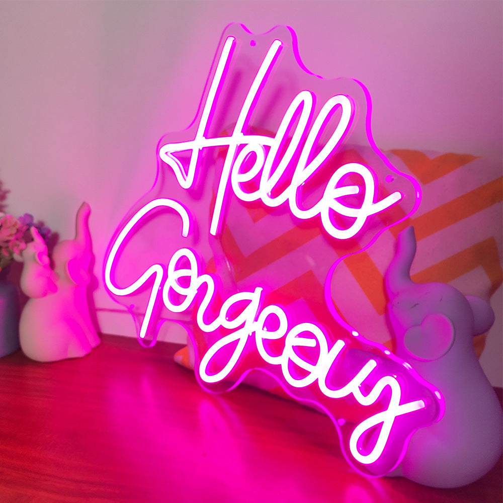 Hello Gorgeous Glowing Letter Led Neon