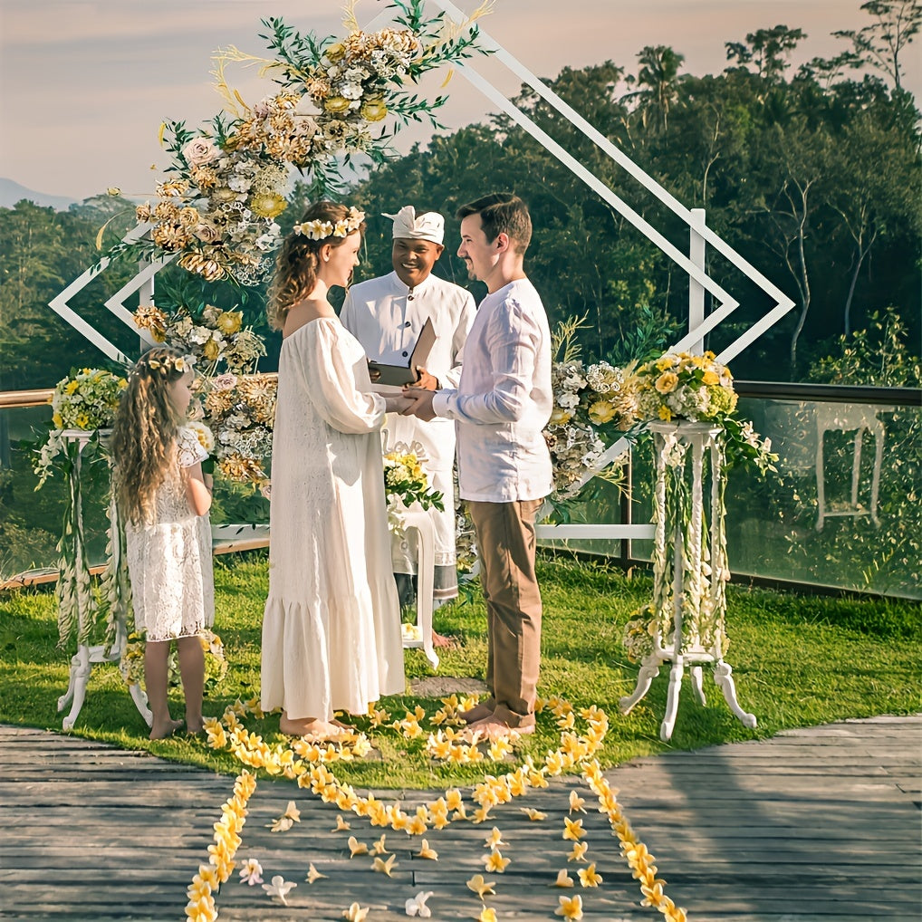 Geometric Wedding Ceremony Arch