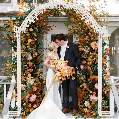 Modern White Wedding Arch