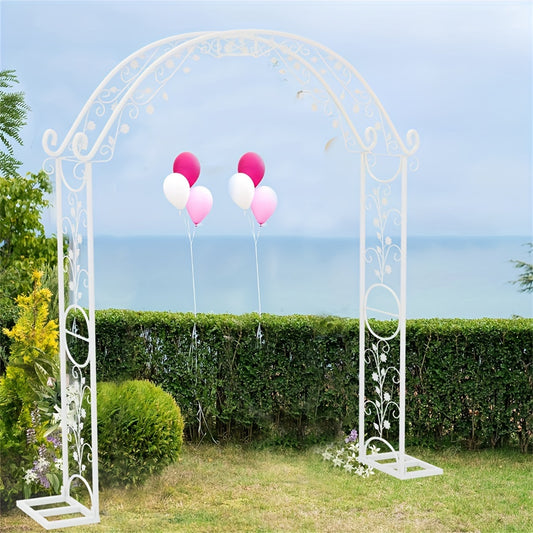 Modern White Wedding Arch