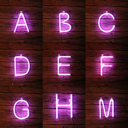 Led Purple Letter Neon Shape Christmas Decoration