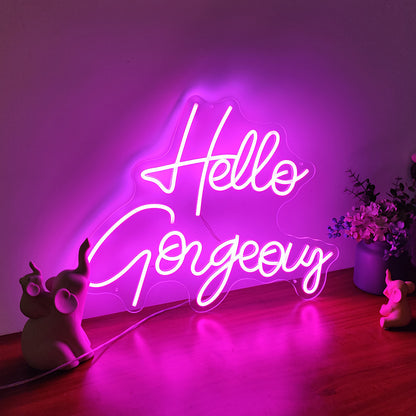 Hello Gorgeous Glowing Letter Led Neon