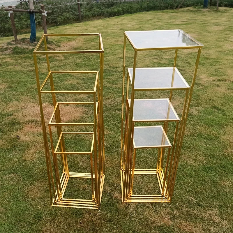 Set of 4 Gold Plinth