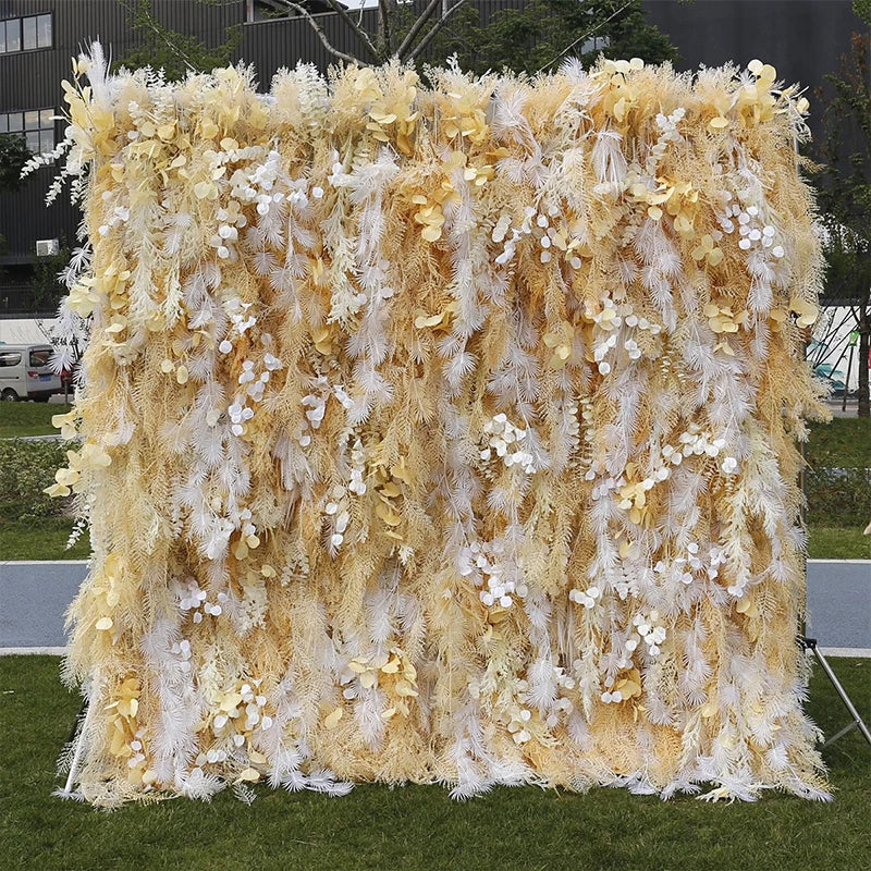 Feather Effect Pampas Backdrop for