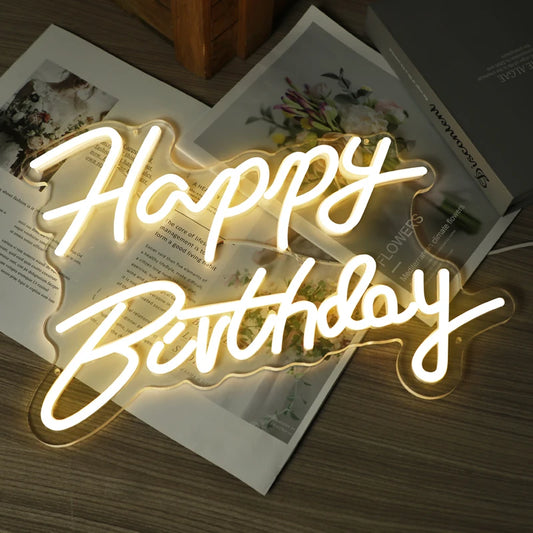 Happy Birthday LED Neon Sign