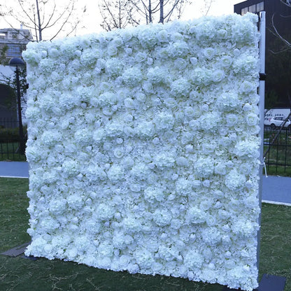 White Floral Wall Flower Wall Backdrop