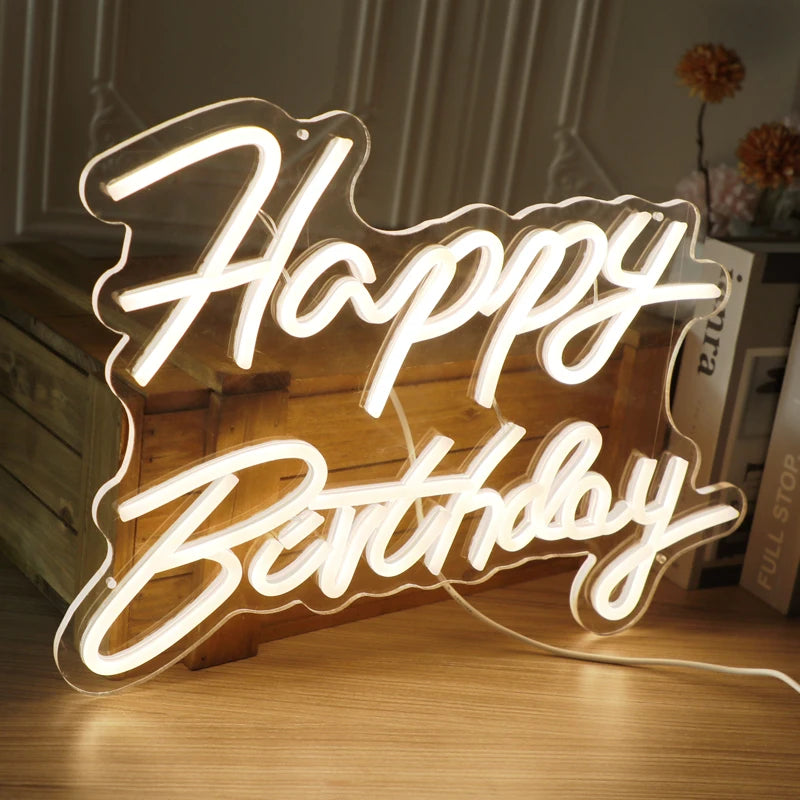 Happy Birthday LED Neon Sign