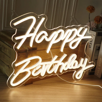 Happy Birthday LED Neon Sign