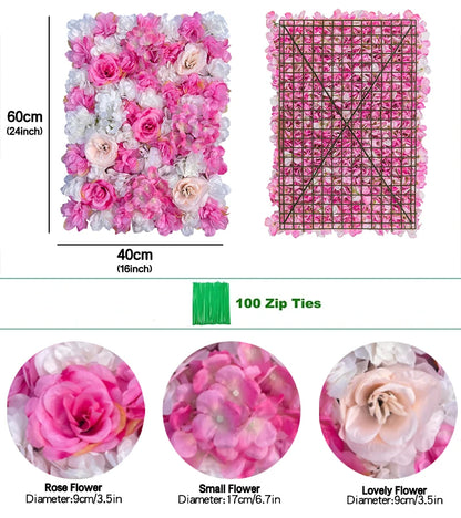 Rose Flower Wall Panels (Various Colours Available)