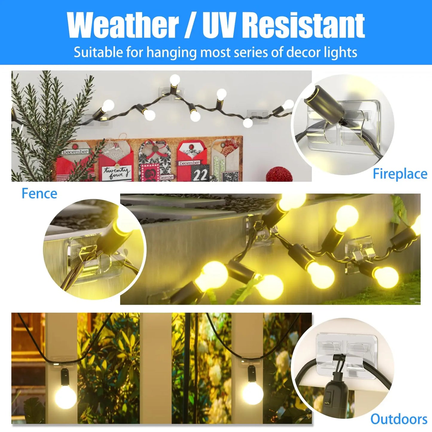 Heavy Duty Outdoor Light Clips