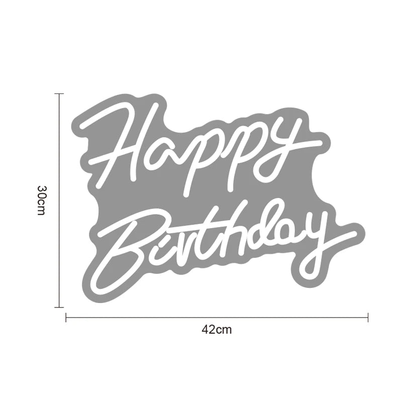 Happy Birthday LED Neon Sign