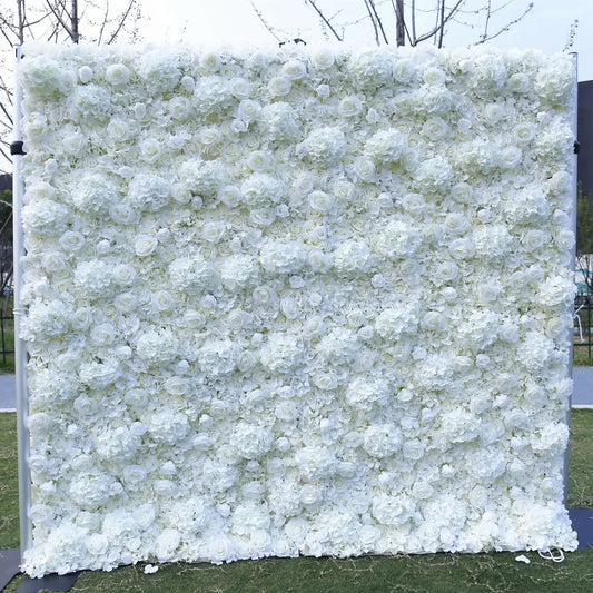 White Floral Wall Flower Wall Backdrop