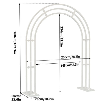 Metal Wedding Arch in White