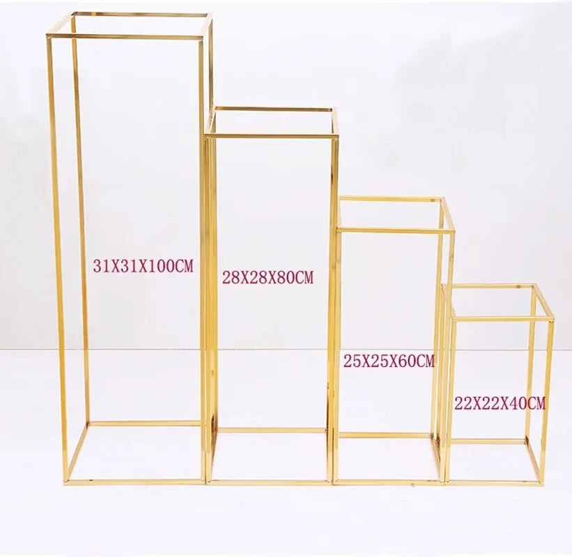 Set of 4 Gold Plinth