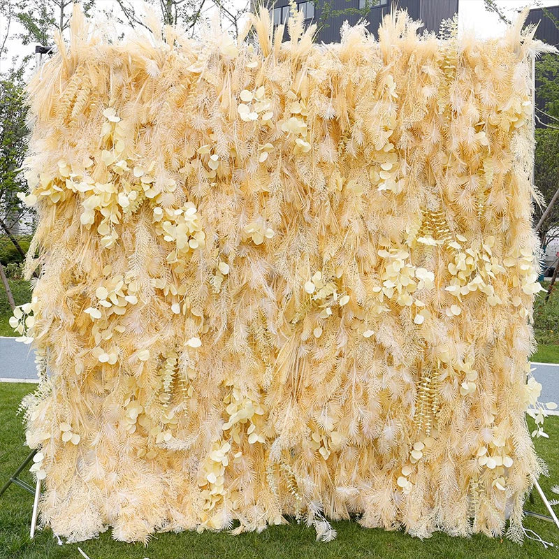 Feather Effect Pampas Backdrop for