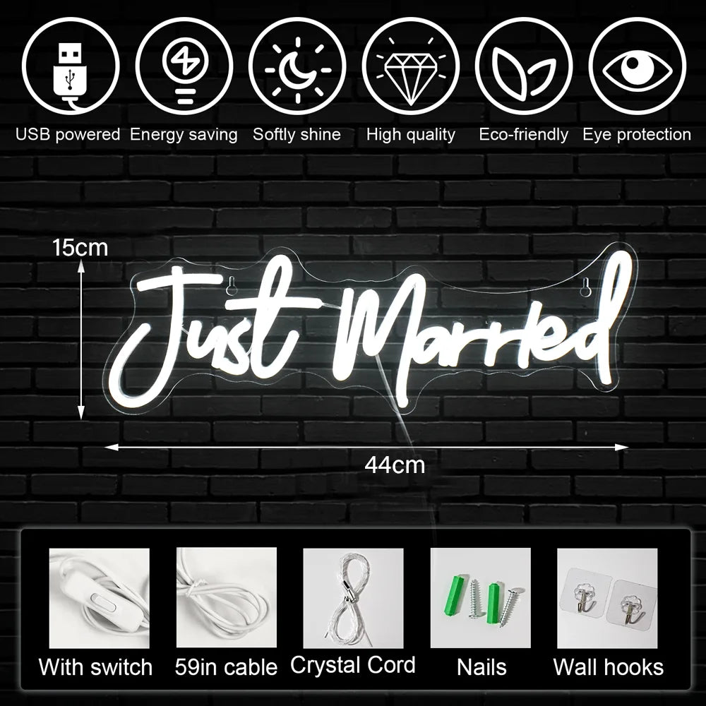 Just Married/All You Need Is Love/ Engaged - Neon Sign