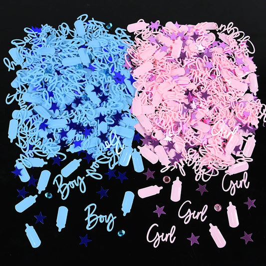 Blue Pink Baby Shower Confetti