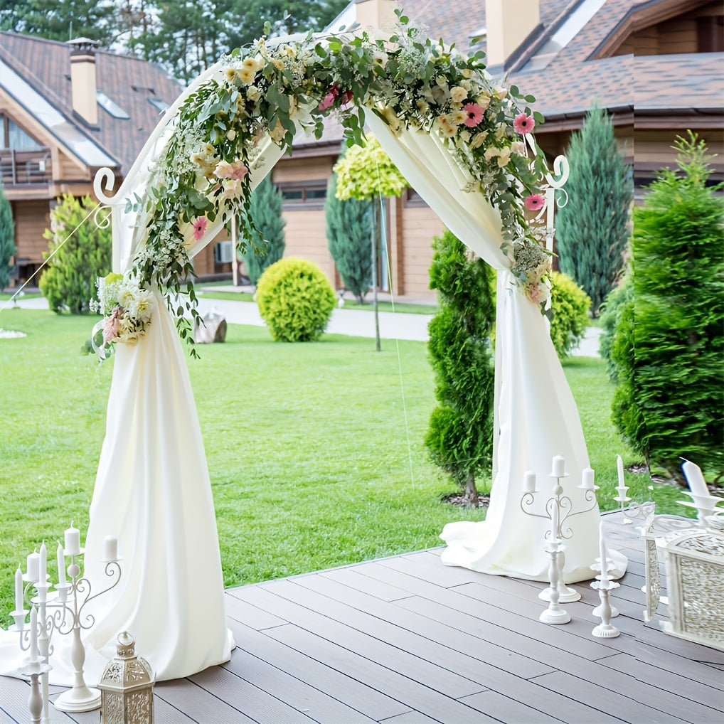 Modern White Wedding Arch