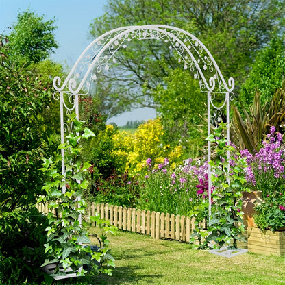 Modern White Wedding Arch