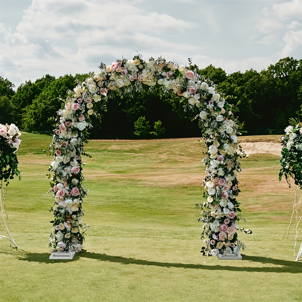 Modern White Wedding Arch