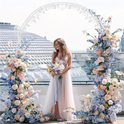 Modern White Wedding Arch