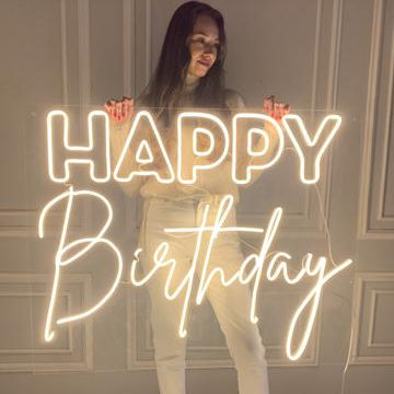 Neon Happy Birthday led Light Sign