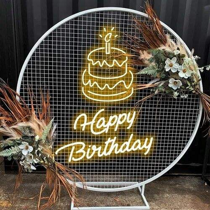 Neon Happy Birthday led Light Sign