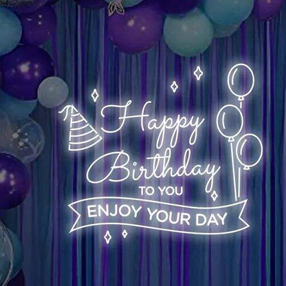 Neon Happy Birthday led Light Sign