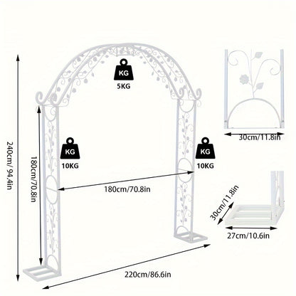 Modern White Wedding Arch