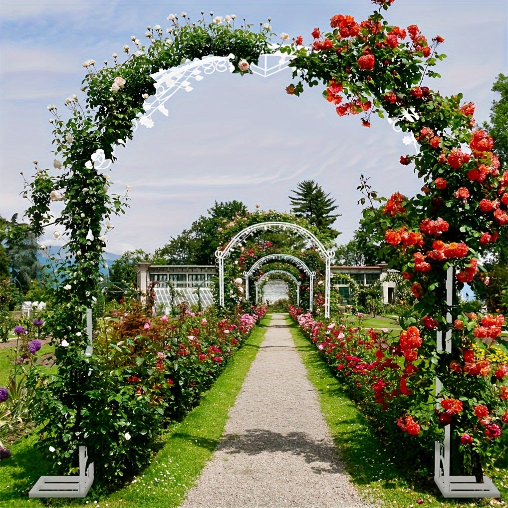 Modern White Wedding Arch